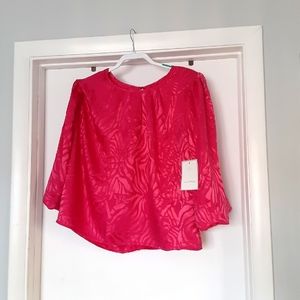 Calligraphie blouse, Pink, Size XL
